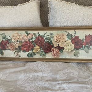 Antique Chromolithograph of Roses by Newton A Wells